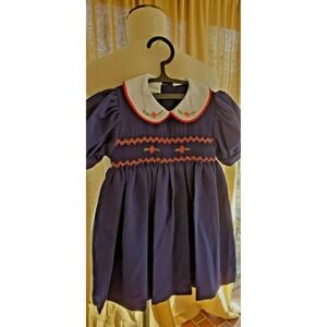 Super nice- SAMARA - Girls dress - blue w. embroidery - Size 4